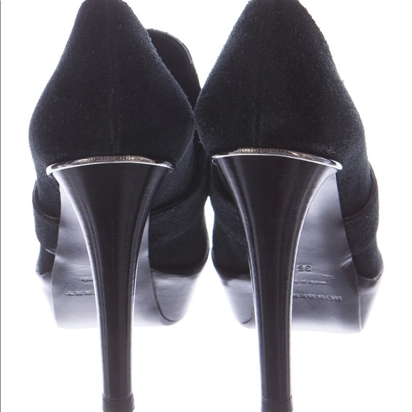 Burberry black suede loafer heels 36 - Picture 4 of 4